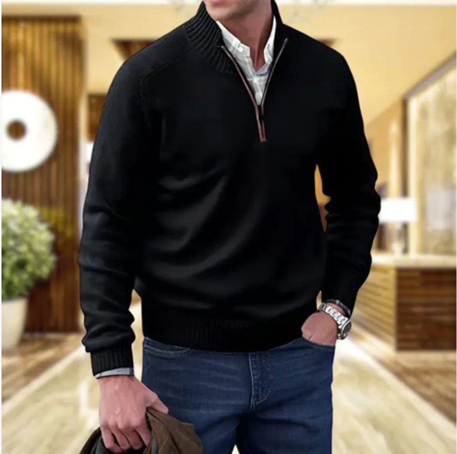 Sweater Luxe™ | Men's Comfortable Long Sleeve Sweater | Soft Knit Fabric, Relaxed Fit & Breathable Design