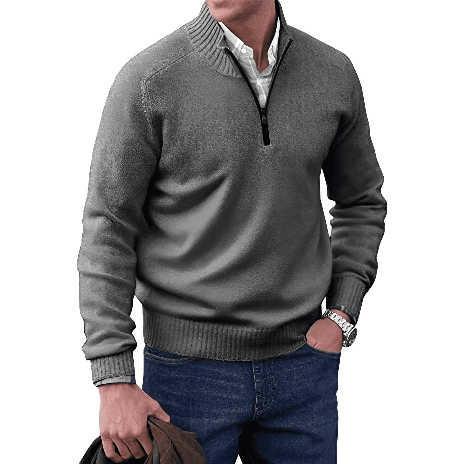 Sweater Luxe™ | Men's Comfortable Long Sleeve Sweater | Soft Knit Fabric, Relaxed Fit & Breathable Design