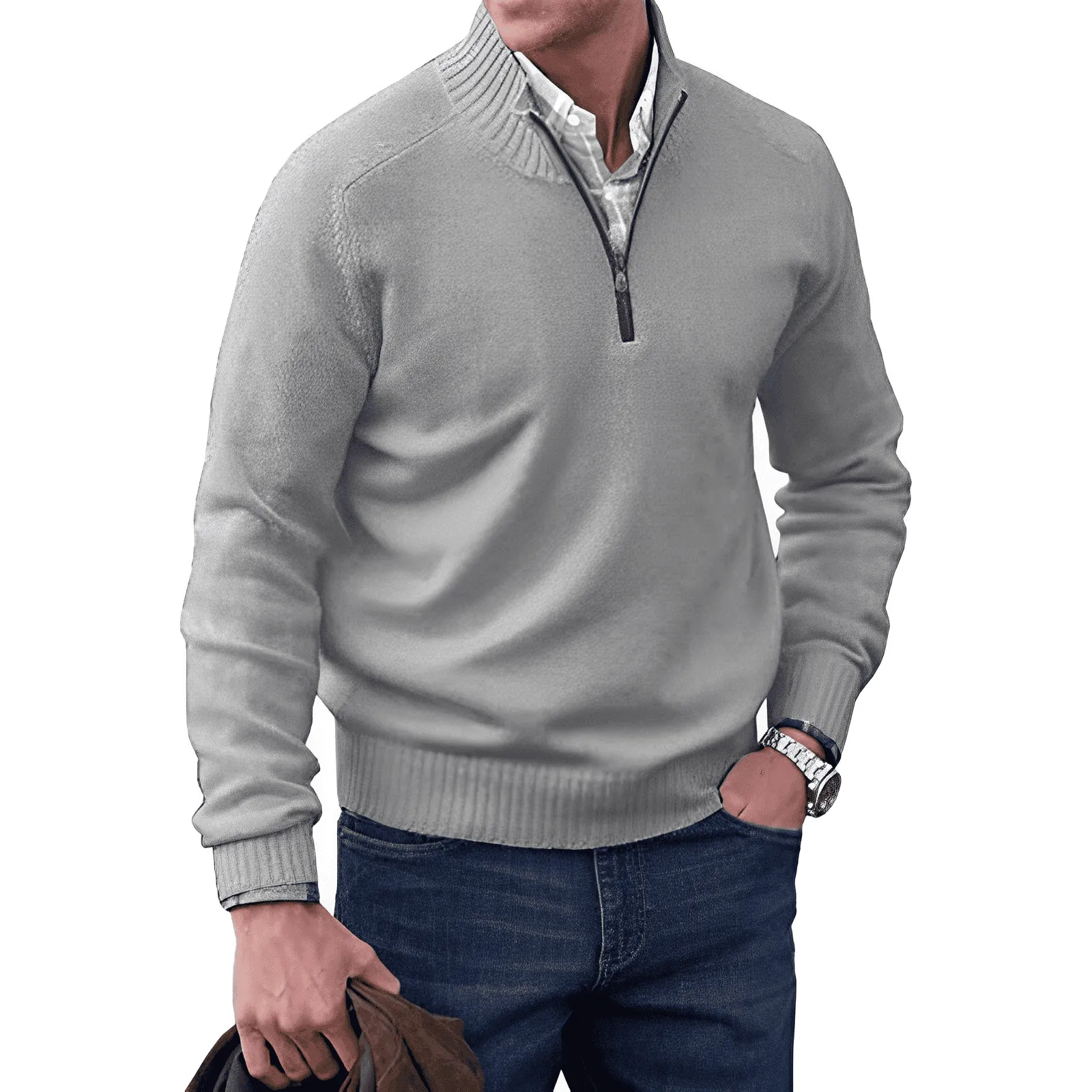Sweater Luxe™ | Men's Comfortable Long Sleeve Sweater | Soft Knit Fabric, Relaxed Fit & Breathable Design
