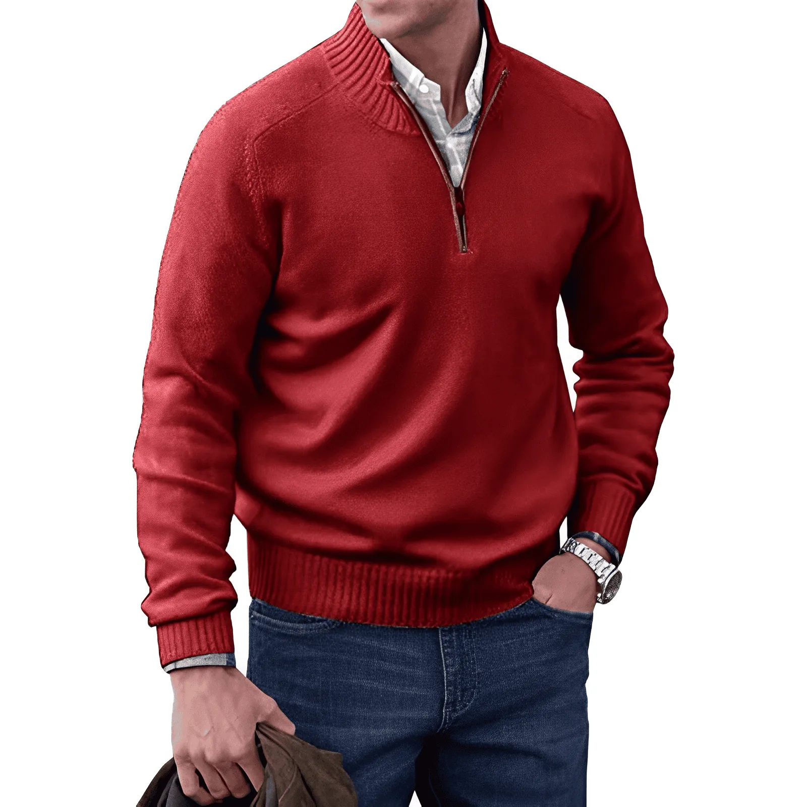 Sweater Luxe™ | Men's Comfortable Long Sleeve Sweater | Soft Knit Fabric, Relaxed Fit & Breathable Design