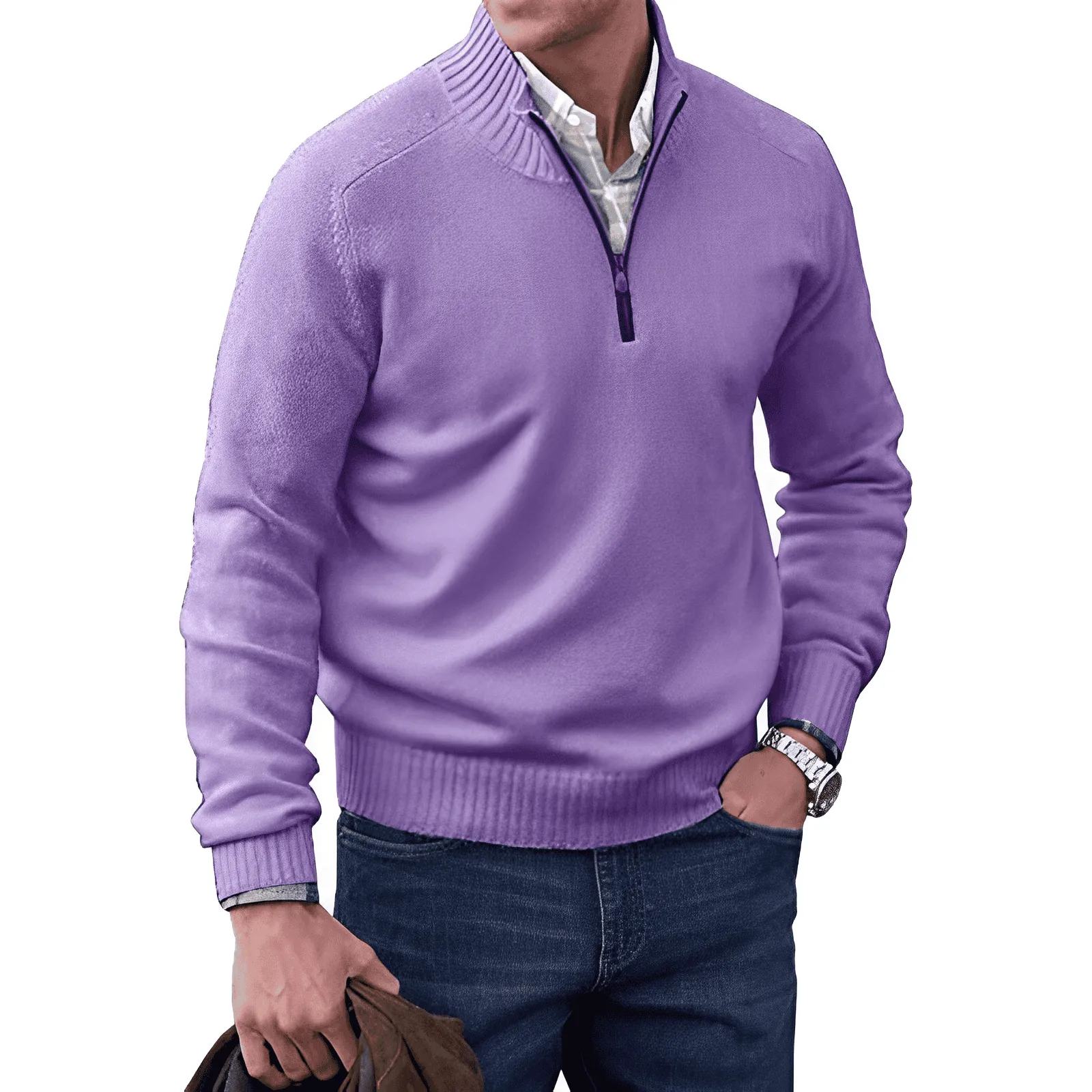 Sweater Luxe™ | Men's Comfortable Long Sleeve Sweater | Soft Knit Fabric, Relaxed Fit & Breathable Design