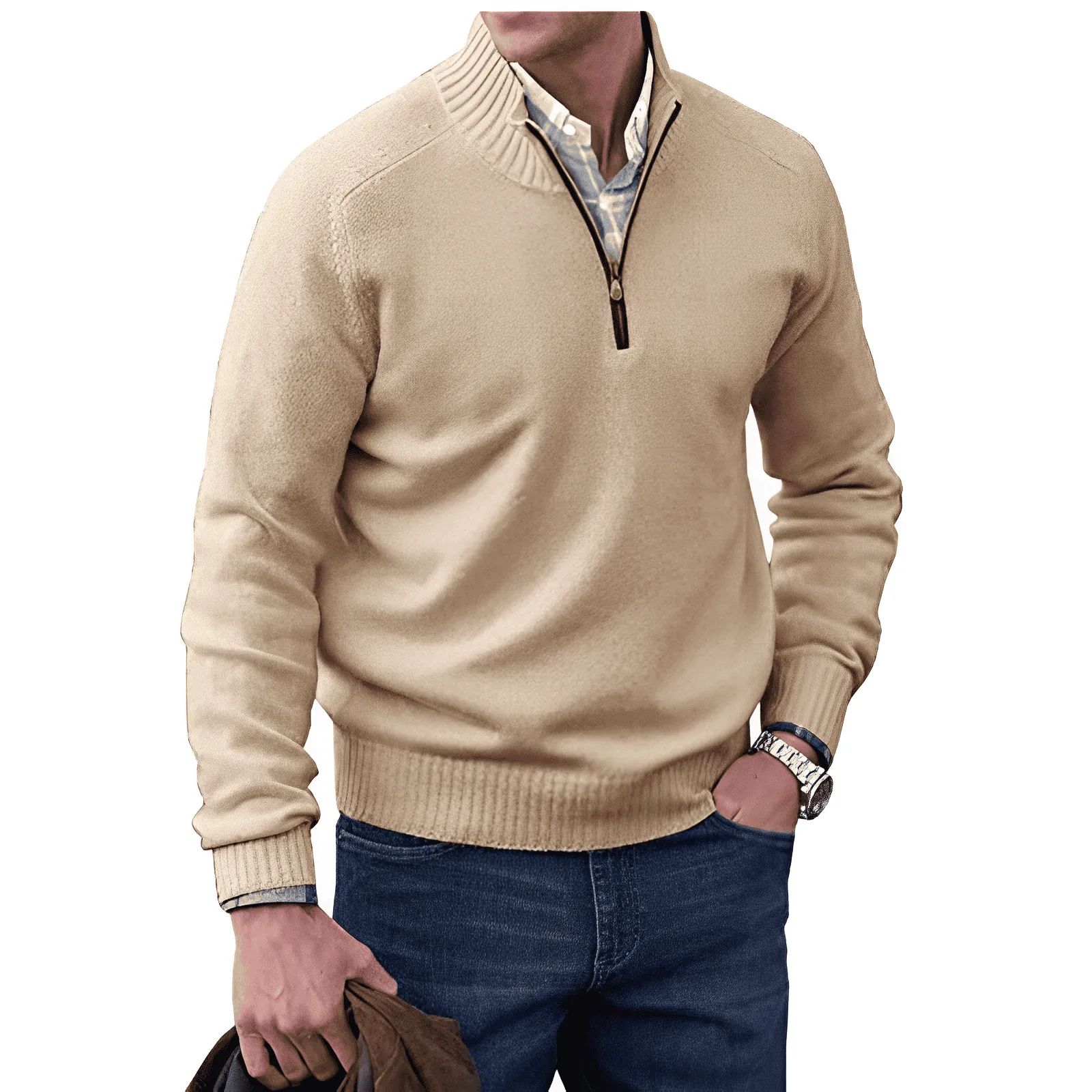 Sweater Luxe™ | Men's Comfortable Long Sleeve Sweater | Soft Knit Fabric, Relaxed Fit & Breathable Design