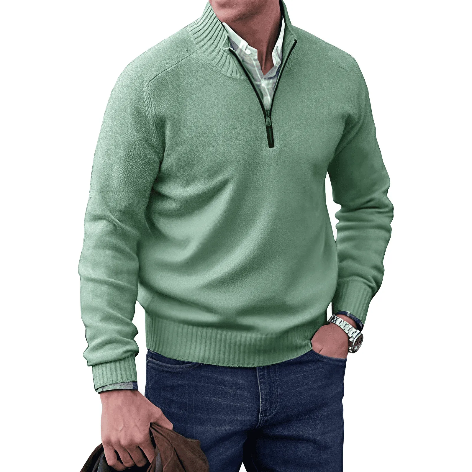 Sweater Luxe™ | Men's Comfortable Long Sleeve Sweater | Soft Knit Fabric, Relaxed Fit & Breathable Design