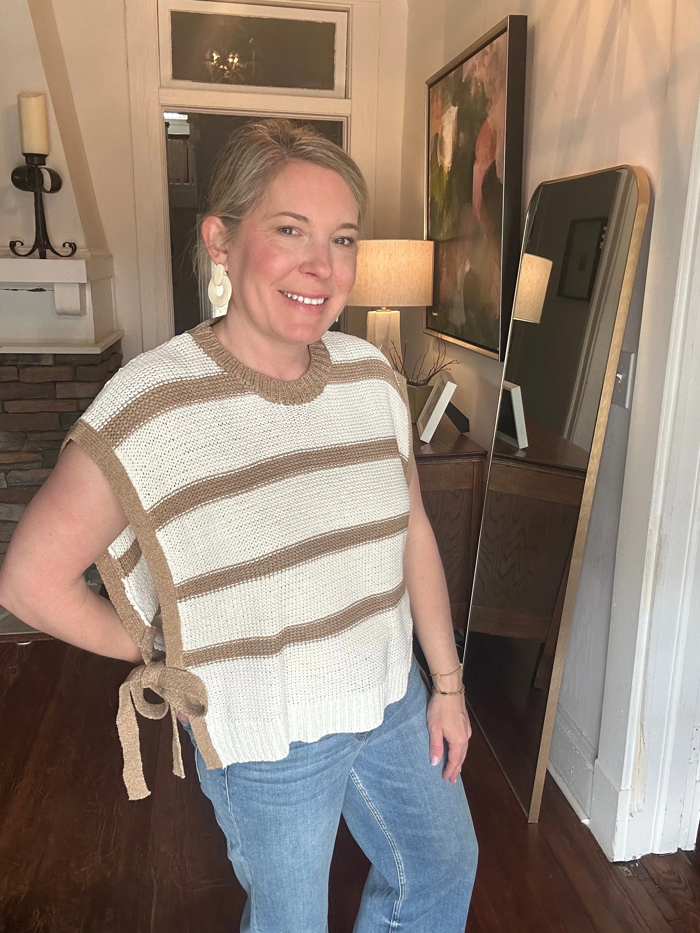 Sweater Vest with side ties