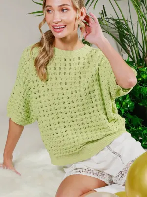 Sweeter Side of Life Sweater Top: Sage