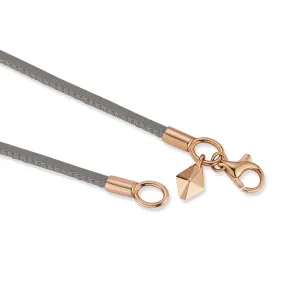 SYDNEY NAPA LEATHER CORD WITH 18K ROSE GOLD CLASP