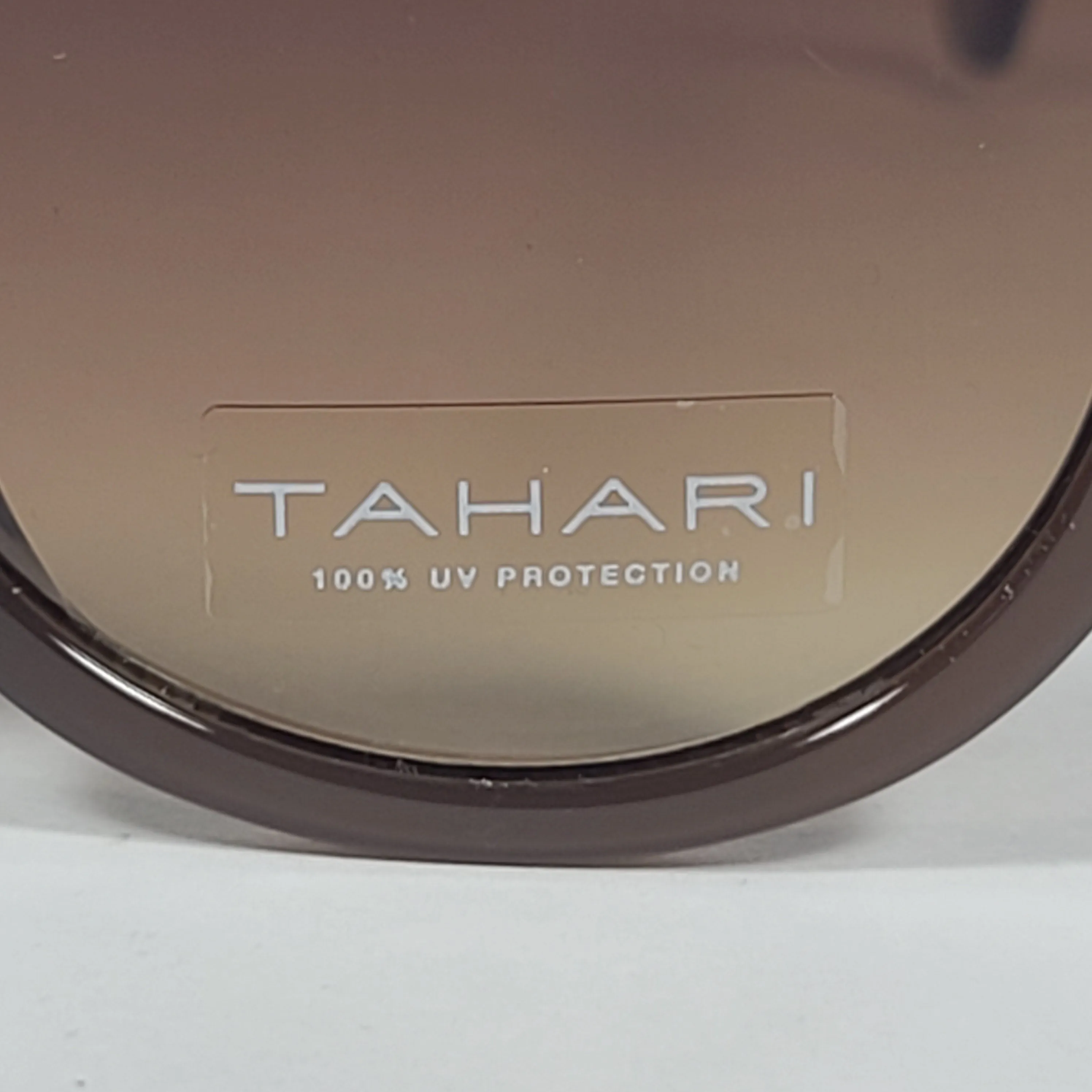 Tahari Round Cat Eye Sunglasses Brown Frame Brown Gradient Lens TH677 BRN