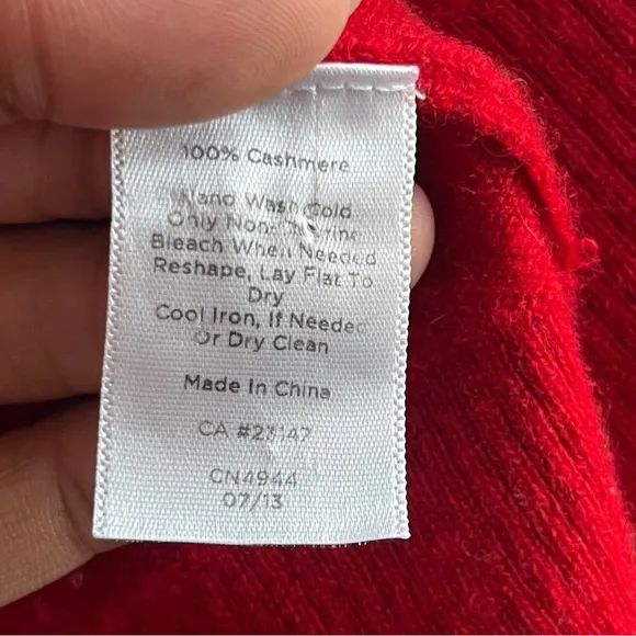 TALBOTS | Red Pure Cashmere Knit Sweater Sz L
