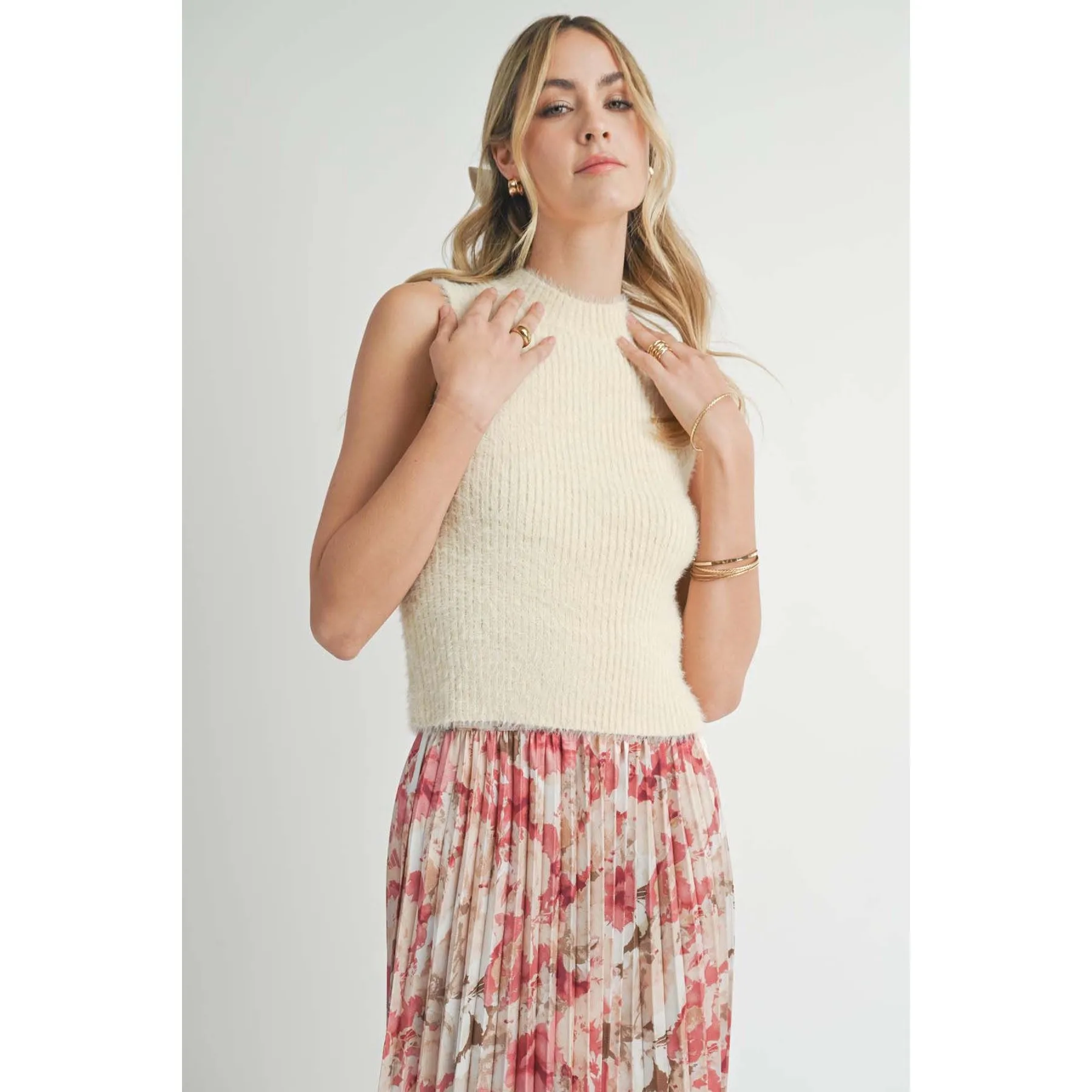 TANNA FUZZY SWEATER TANK