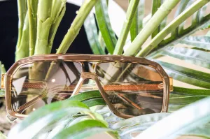 Taupe Oversized Aviator Sunglasses