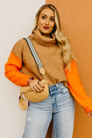 The Adilynn Color Block Cowlneck Sweater