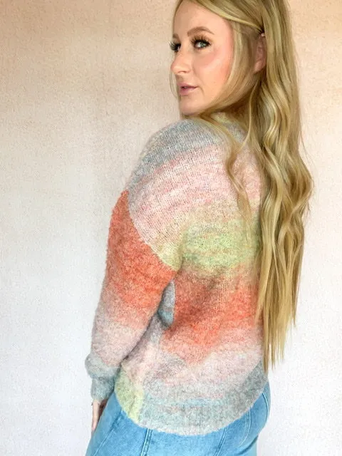 The Always On Time Rainbow Ombre Sweater