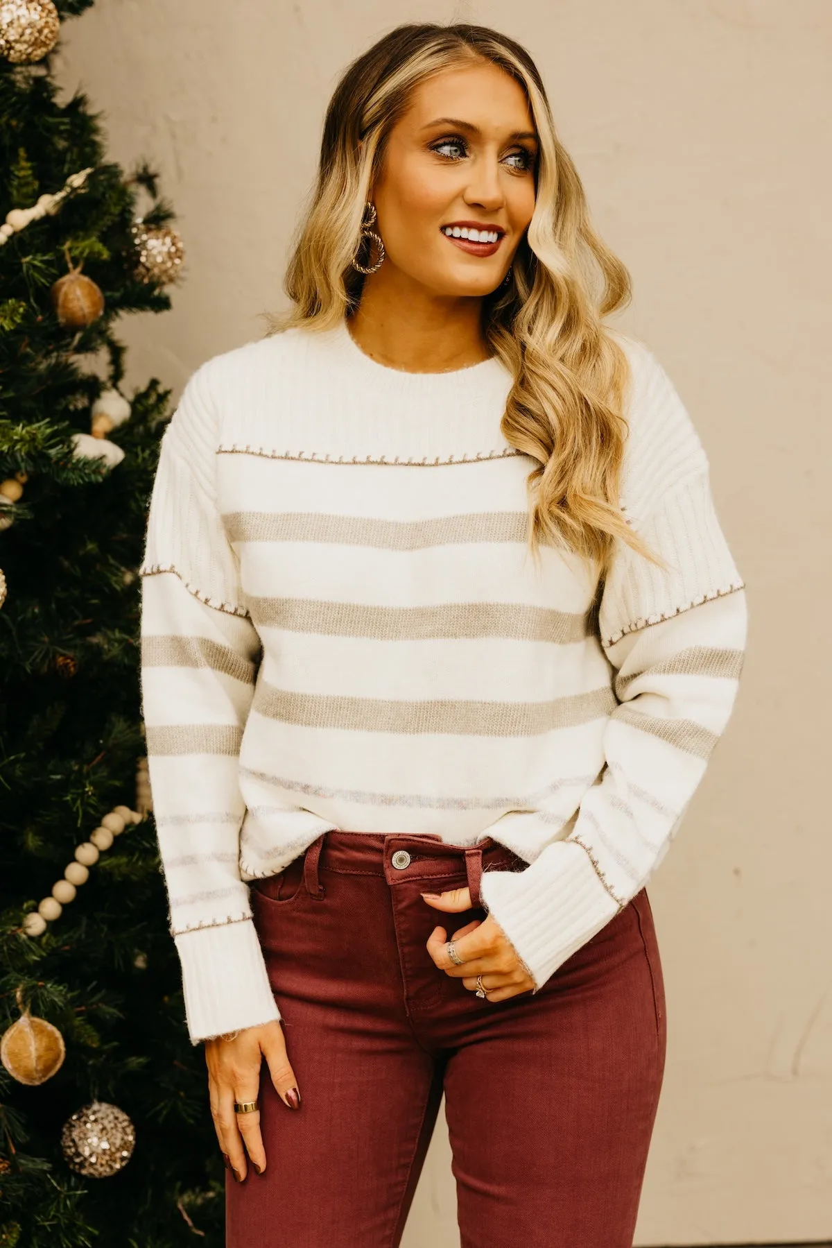 The Aryanna Stitch Detail Sweater