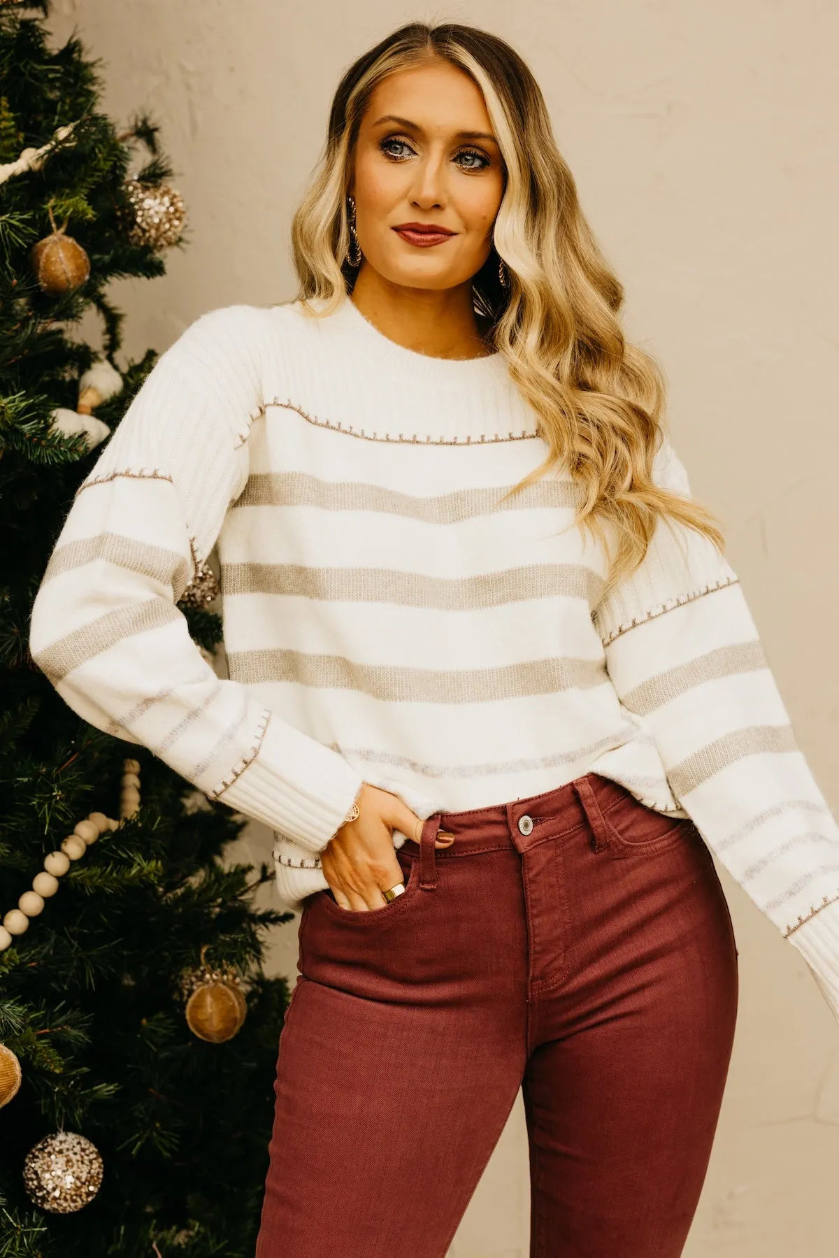 The Aryanna Stitch Detail Sweater
