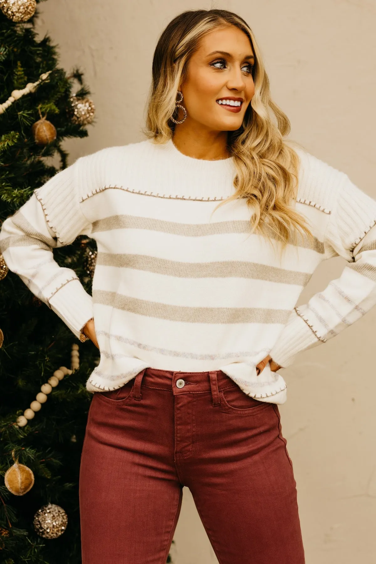 The Aryanna Stitch Detail Sweater