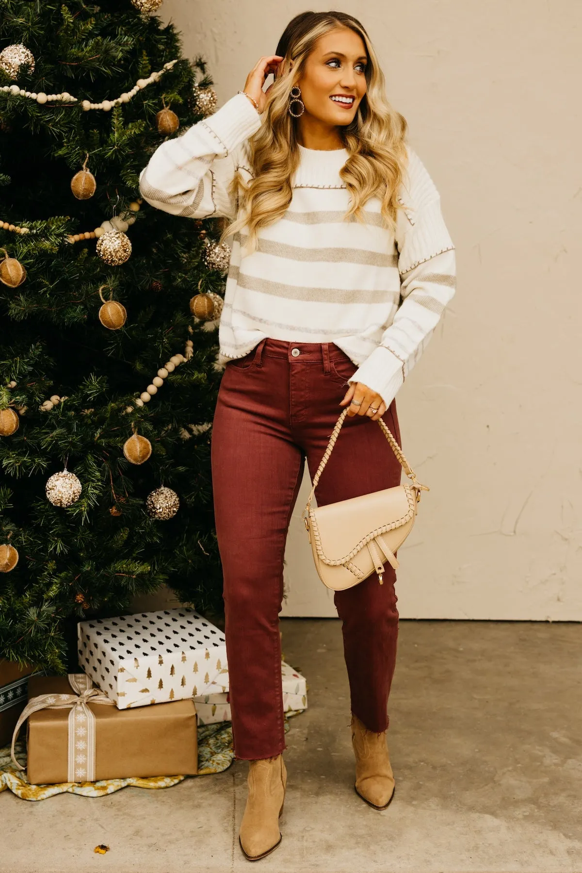The Aryanna Stitch Detail Sweater