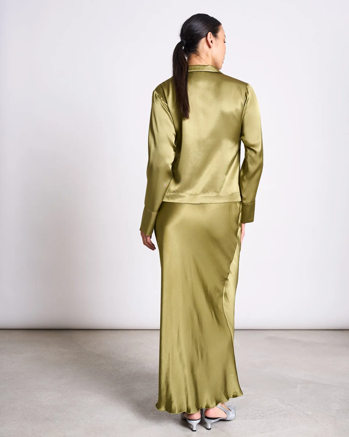 TIE BLOUSE KALUZ WOODY OLIVE