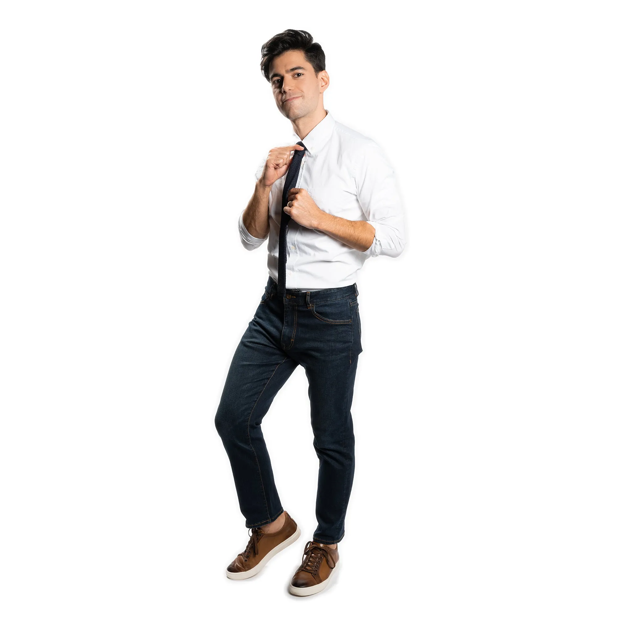 Ties - Navy Silk Knit