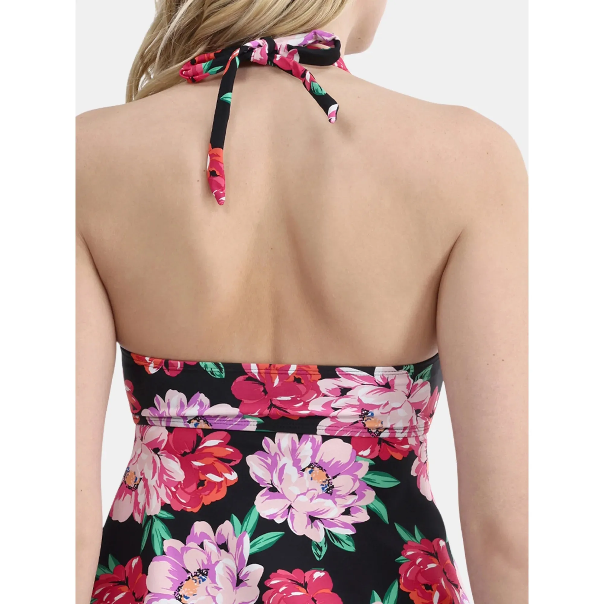 Time and Tru Women’s and Women’s Plus Printed Halter Tankini Top