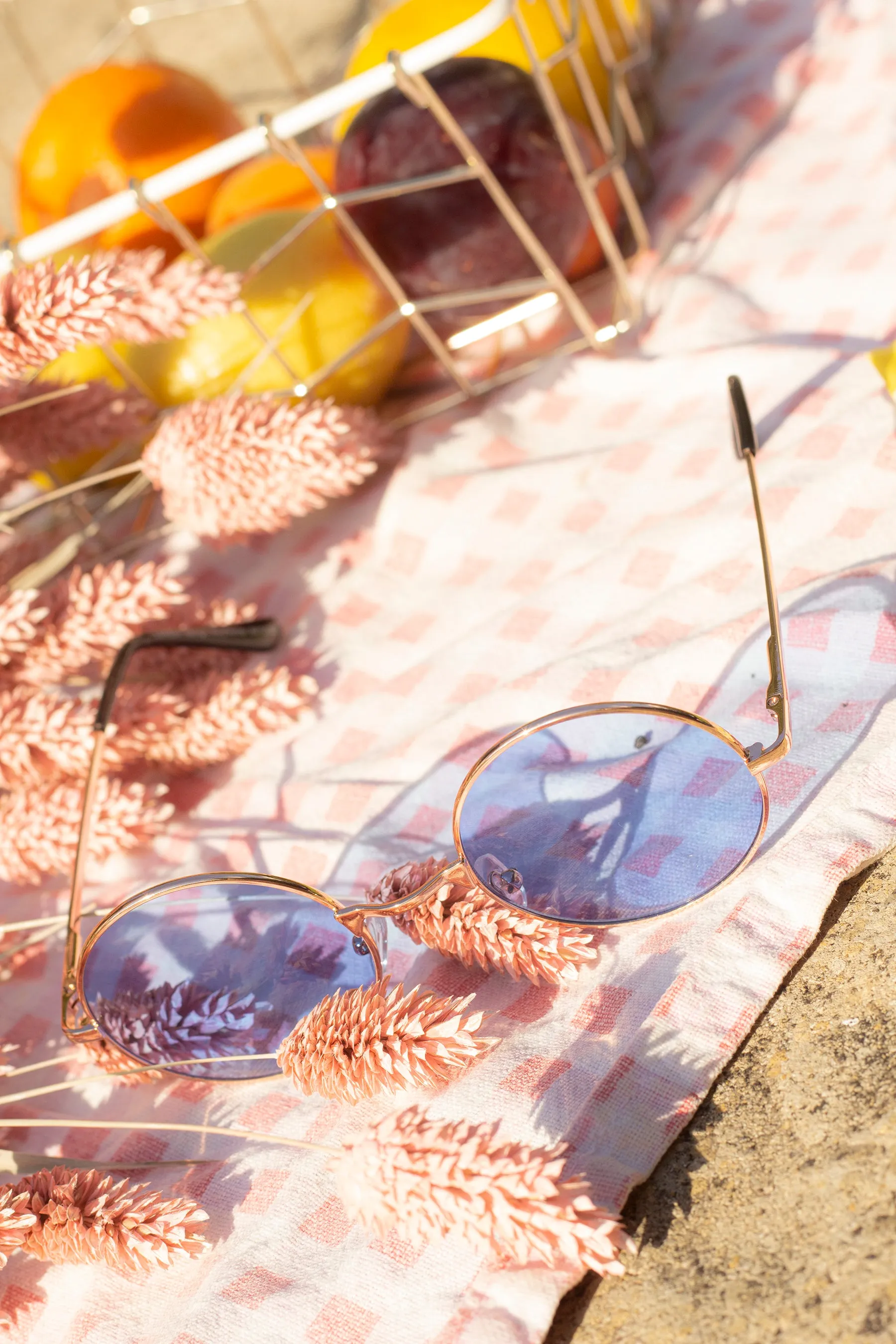 Tint Round Frame Sunglasses