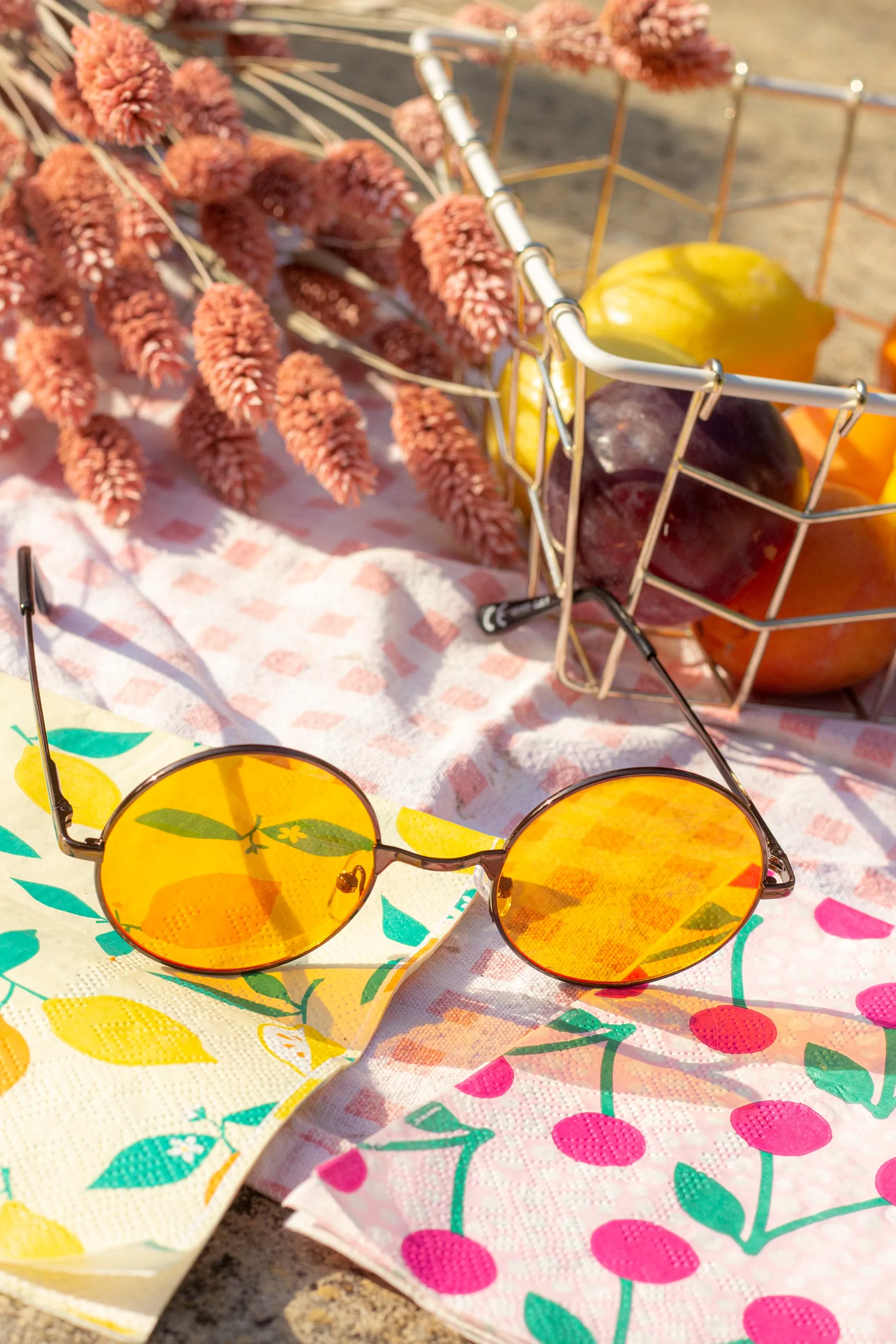 Tint Round Frame Sunglasses