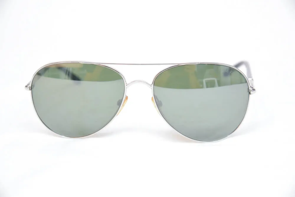 Tom Ford Silver Aviator Sunglasses