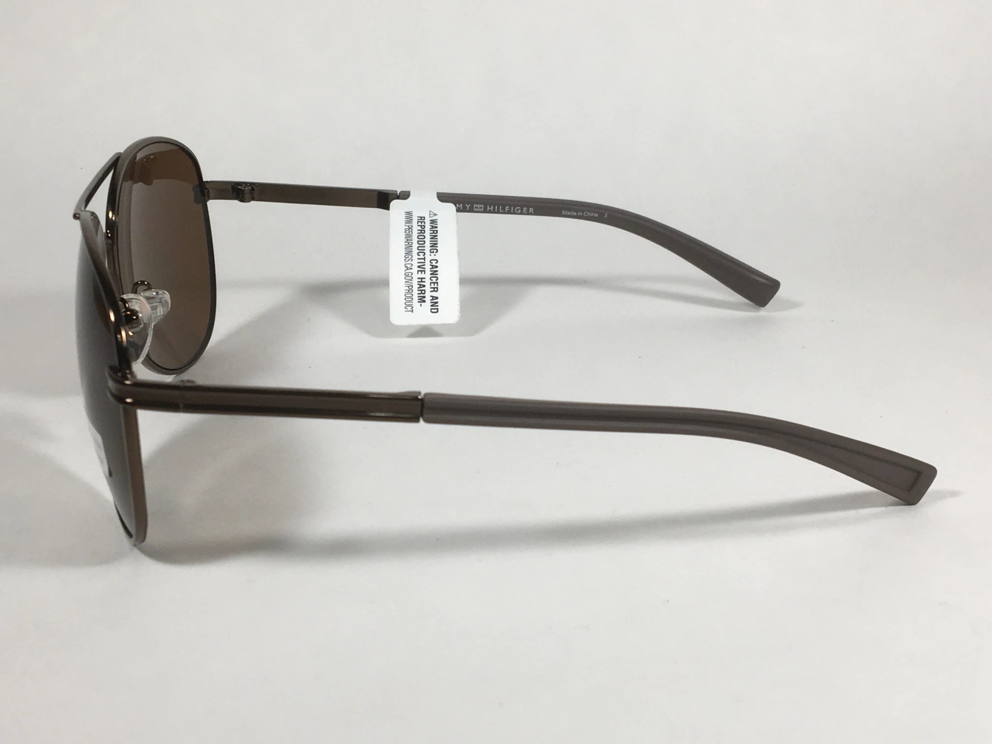 Tommy Hilfiger Bae Aviator Sunglasses Brown Bronze Metal Frame Brown Lens