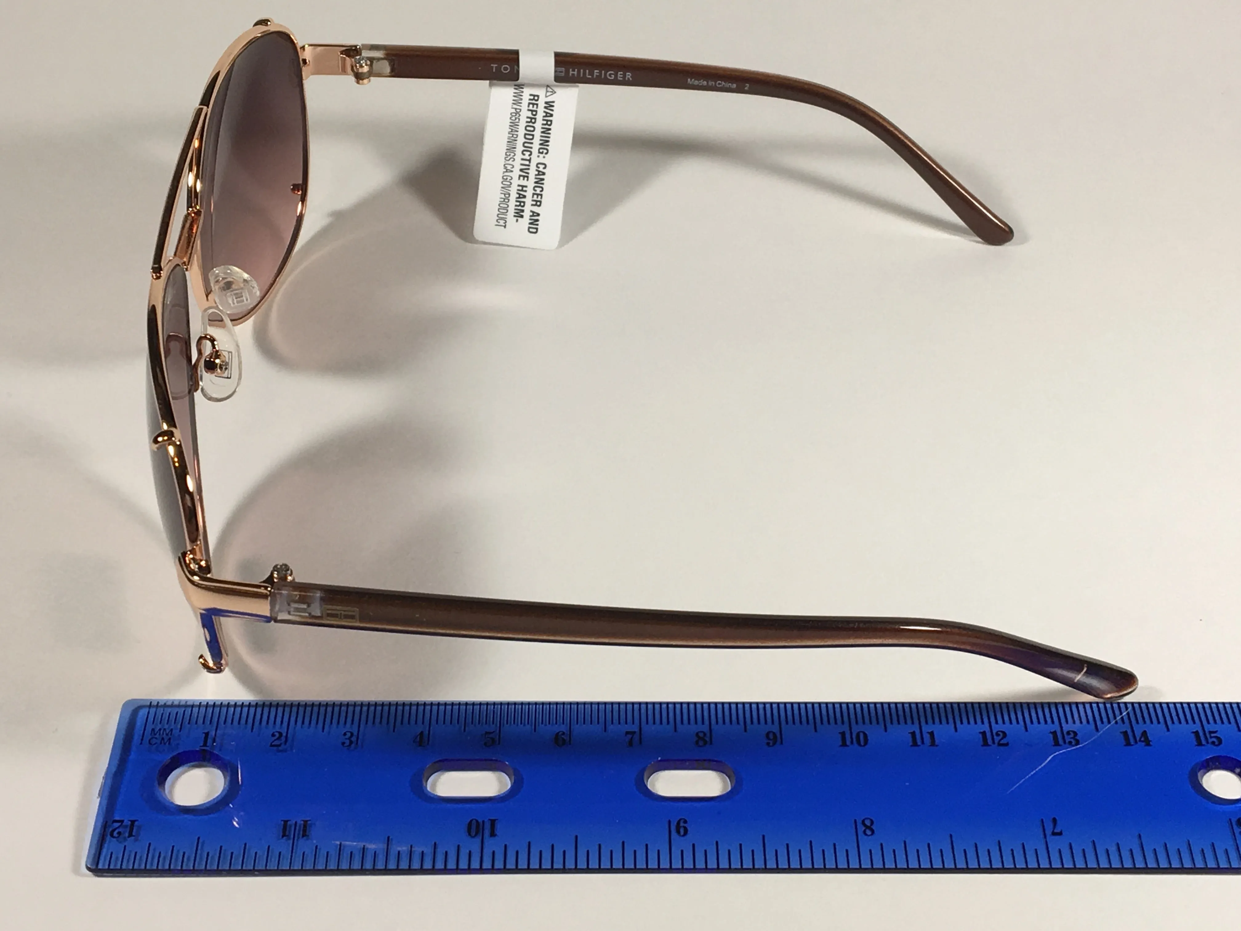 Tommy Hilfiger Bradshaw Aviator Sunglasses Rose Gold And Brown Frame Brown Gradient Lens BRADSHAW WM OL06