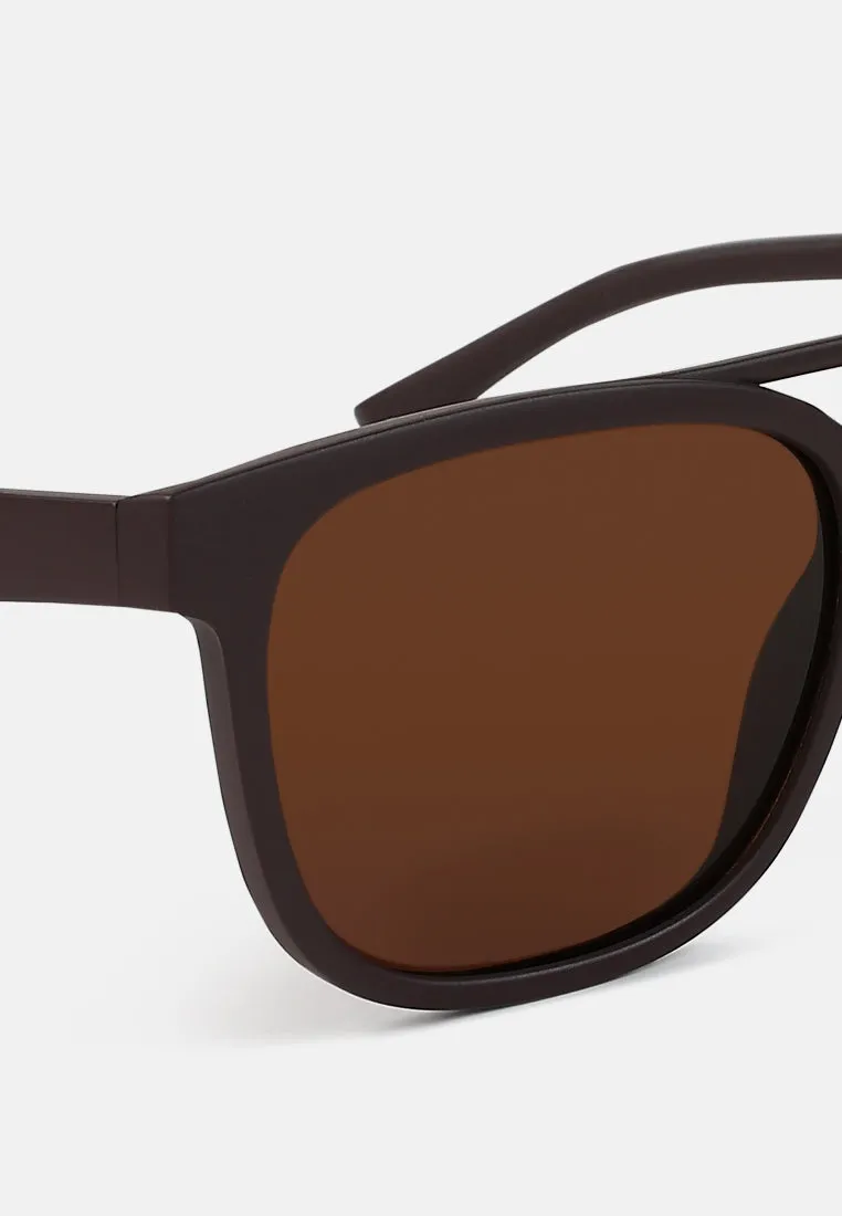 Top Bar Wayfarer Sunglasses By RUW