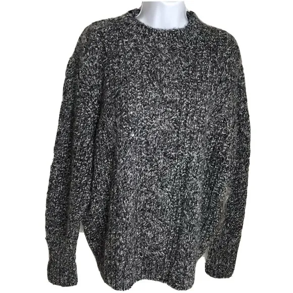 Topshop Grey Knit Long Sleeve Sweater