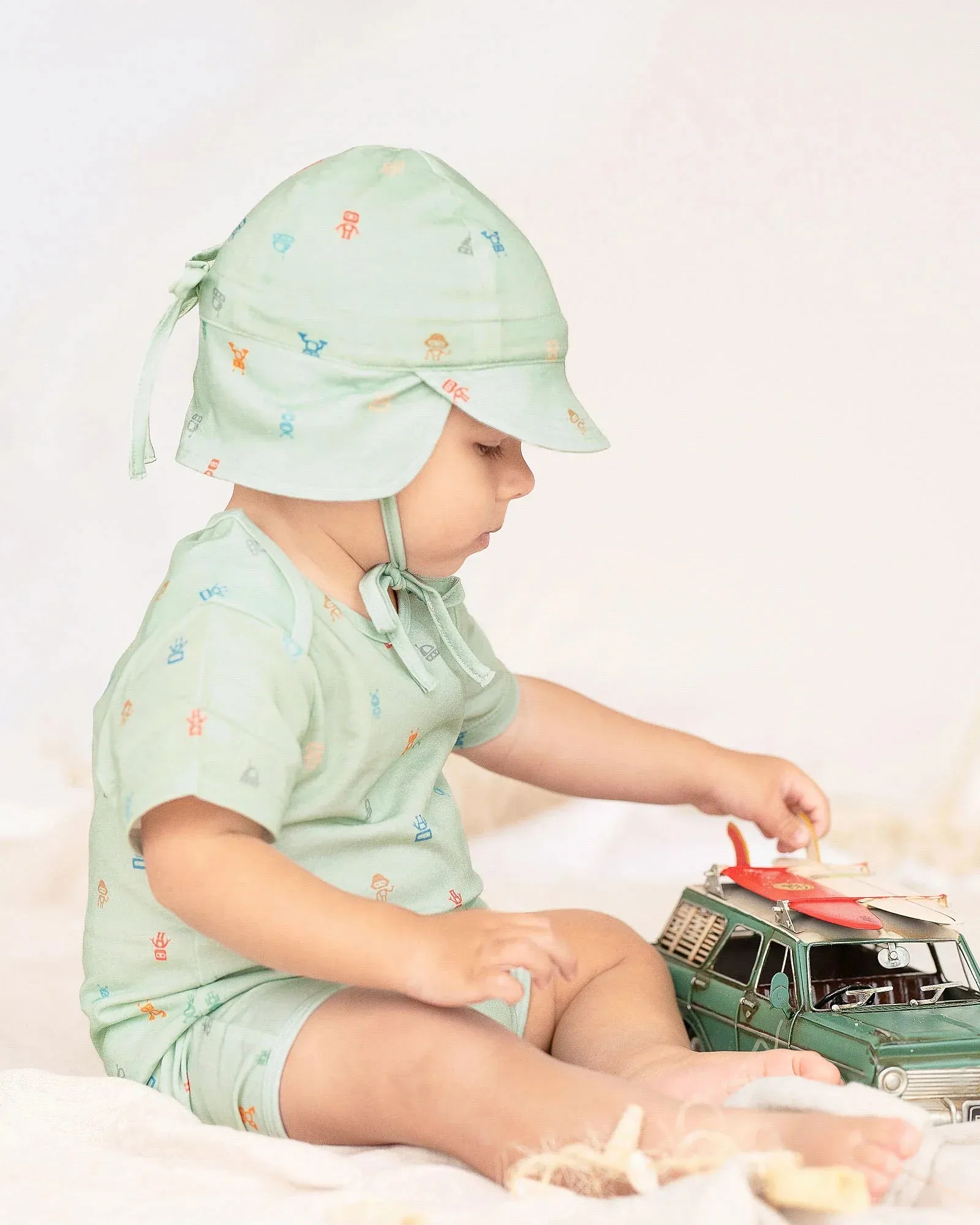Toshi Bambini Flap Cap - Cyborg Thyme