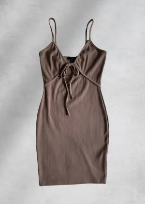 Tova Triangle Mini Dress - Taupe