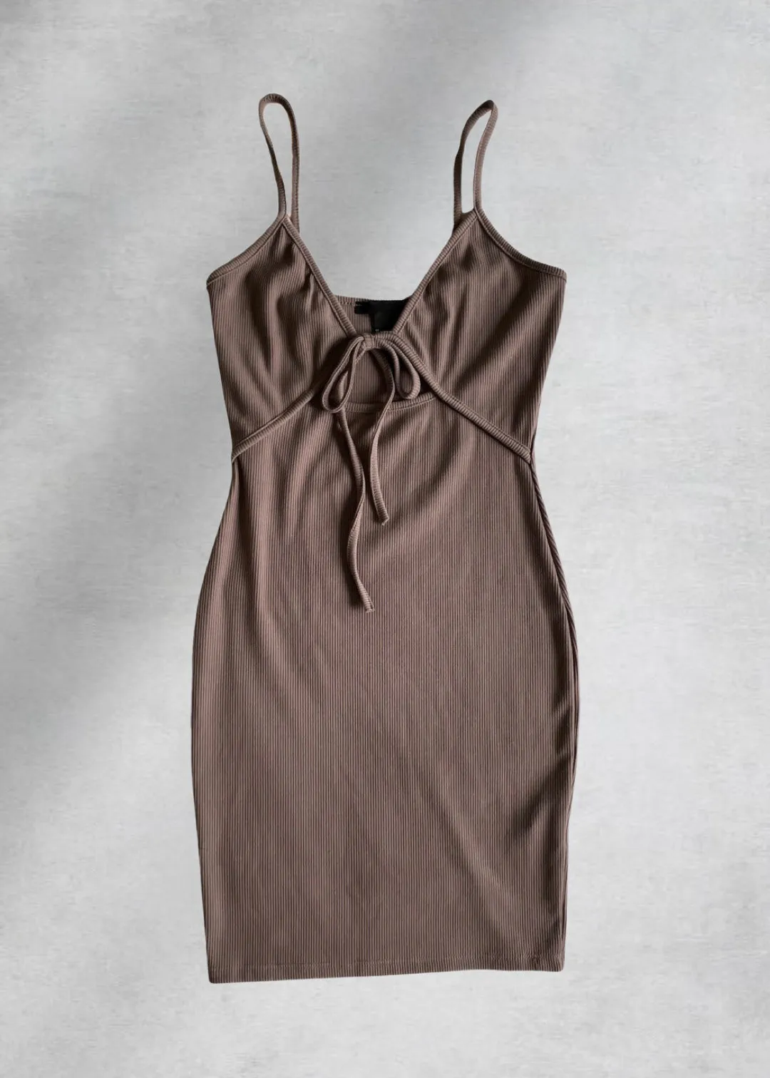 Tova Triangle Mini Dress - Taupe