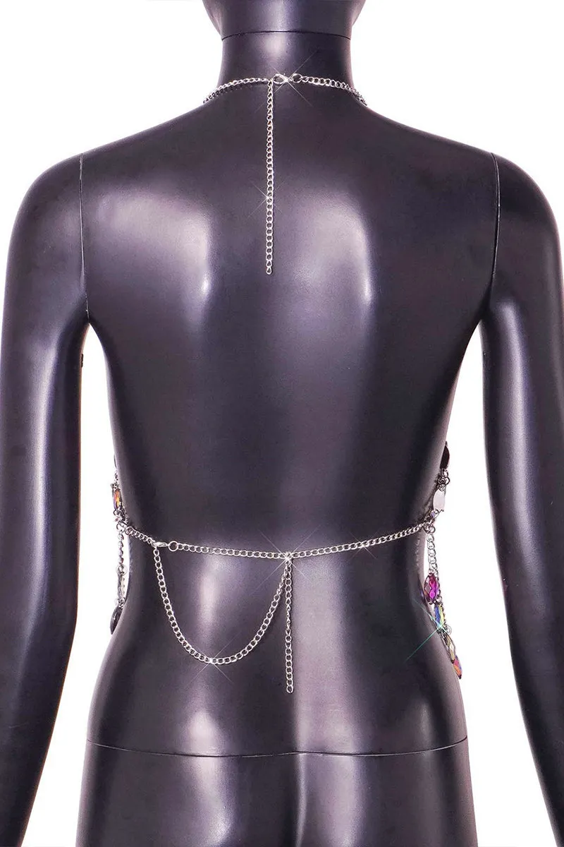 TQ3573 Gems Bodychain Top