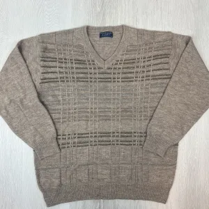 Tradewinds by Ansett Mens Brown Knitted Pullover Jumper Size 2XL