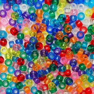 Transparent Pony Beads (500 Pack)