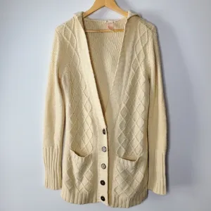 Tulle cream chunky knit fisherman sweater in Excellent condition