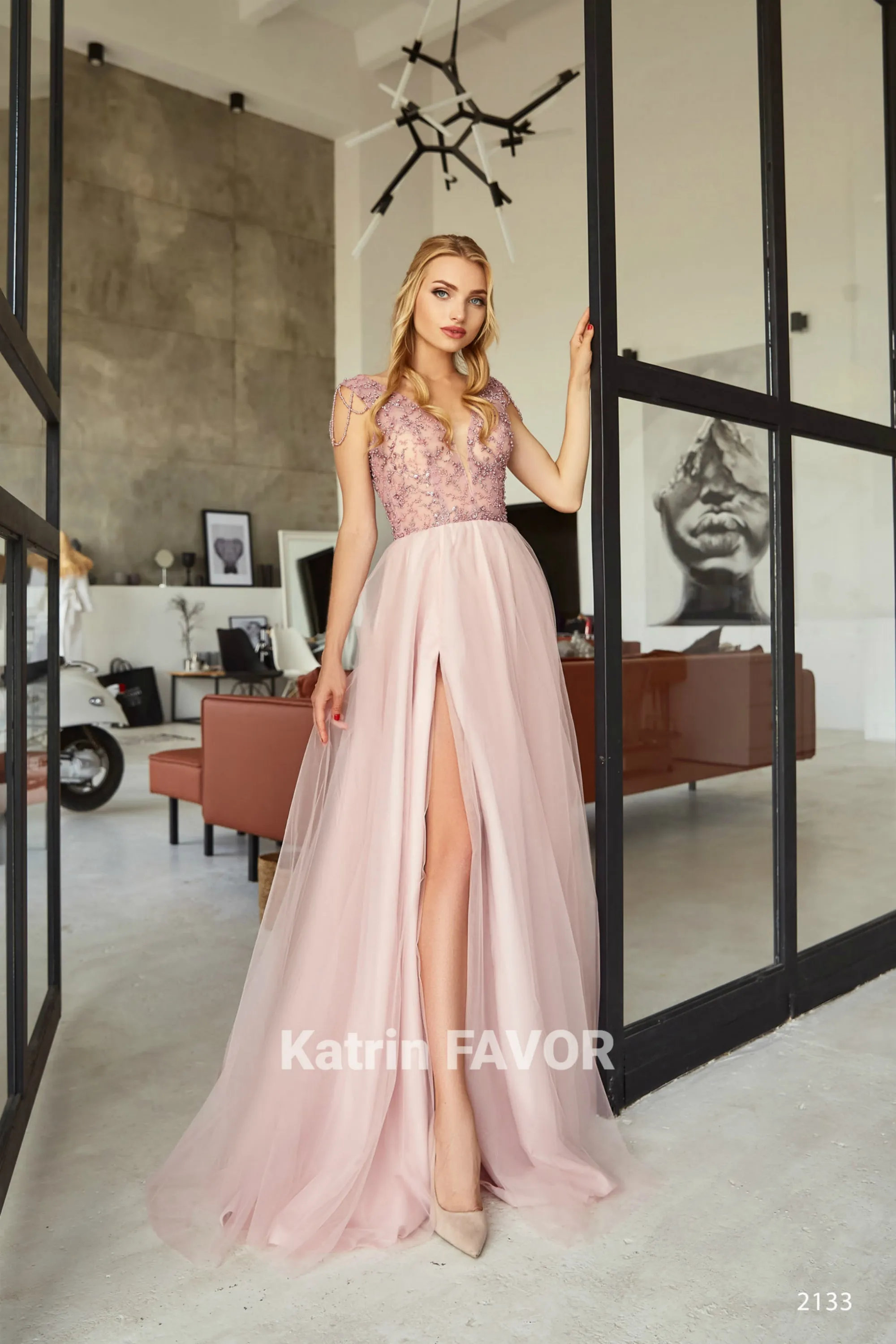 Tulle prom dress long