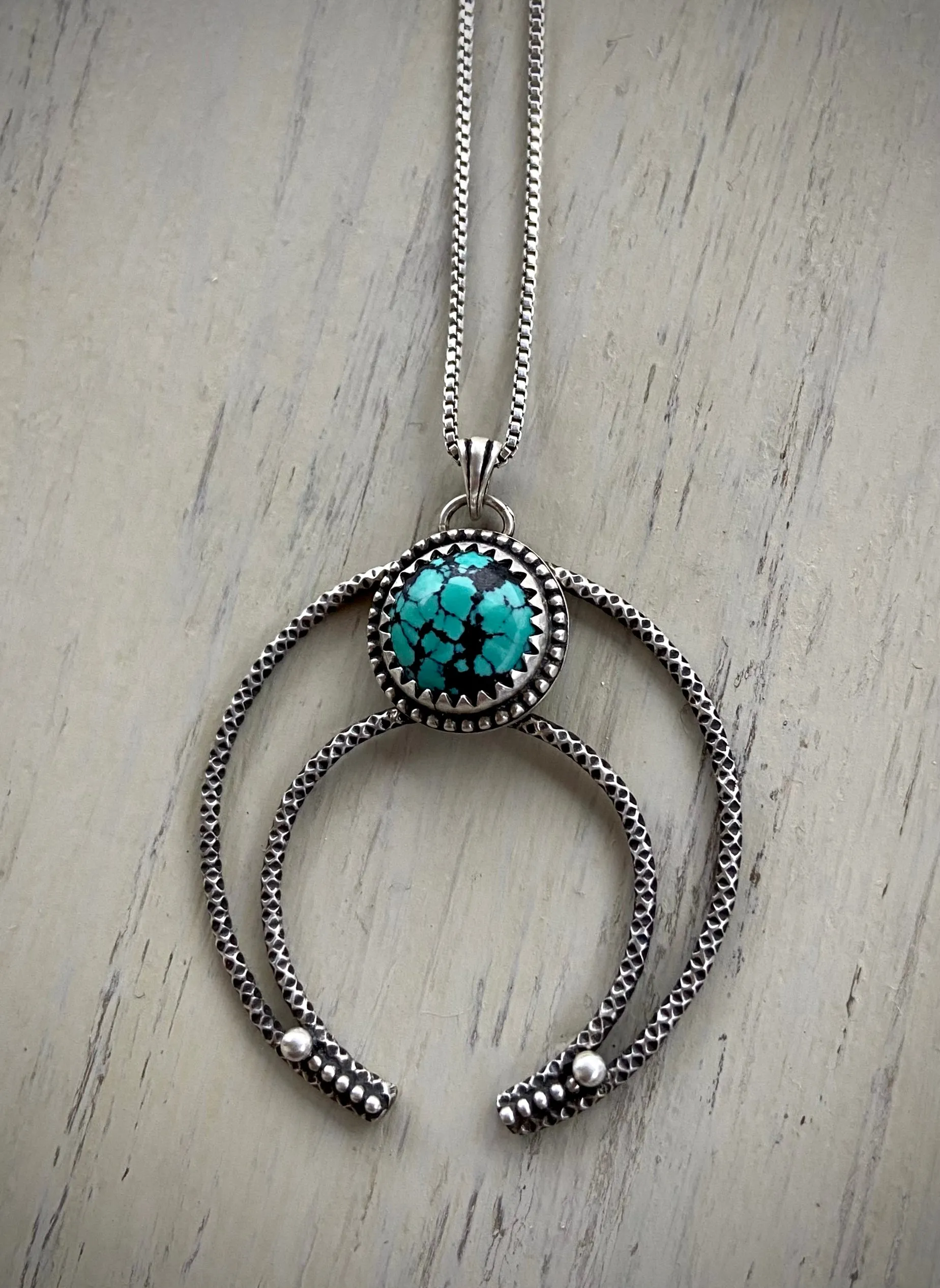 Turquoise Naja Crescent Pendant