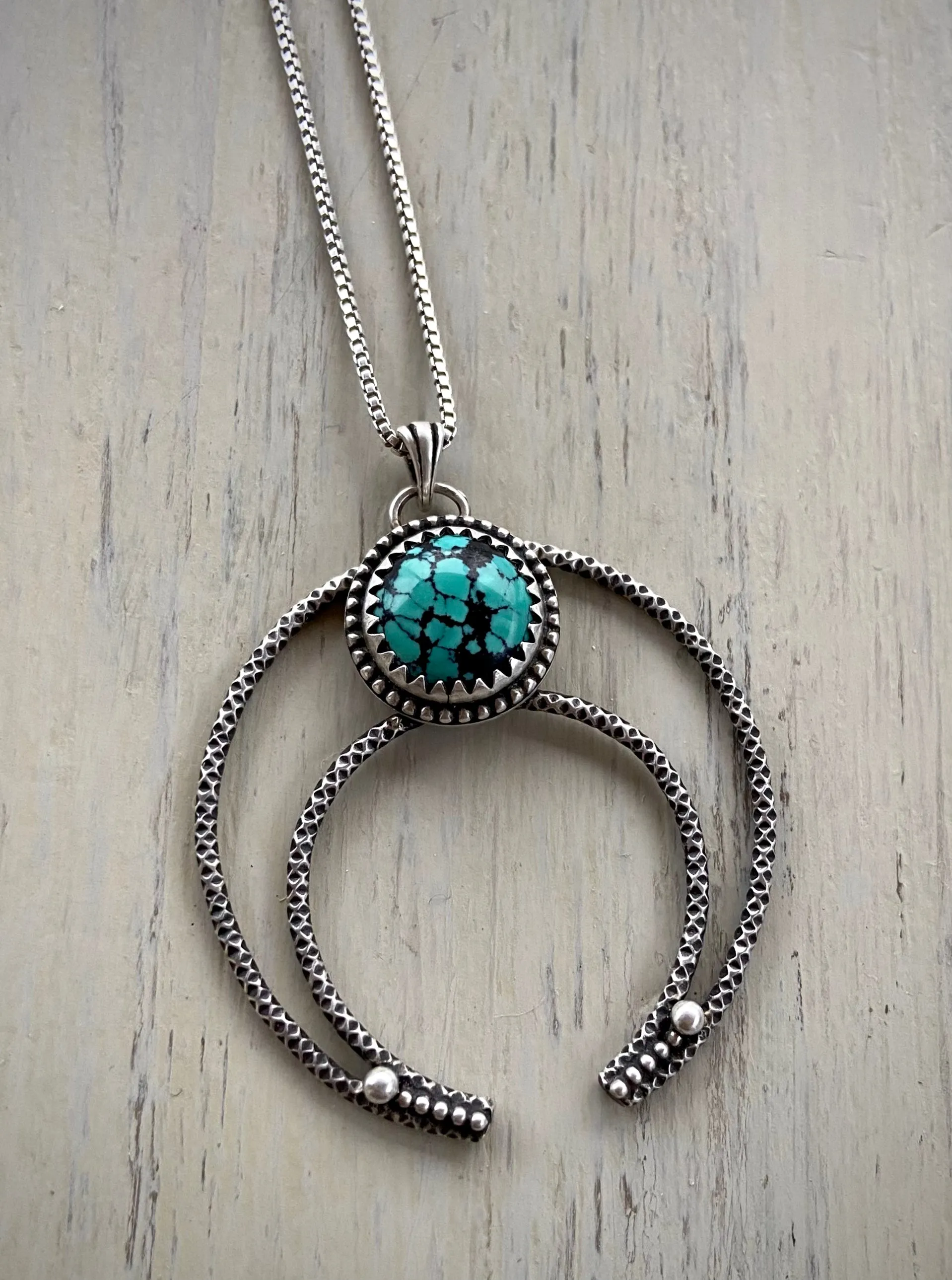 Turquoise Naja Crescent Pendant