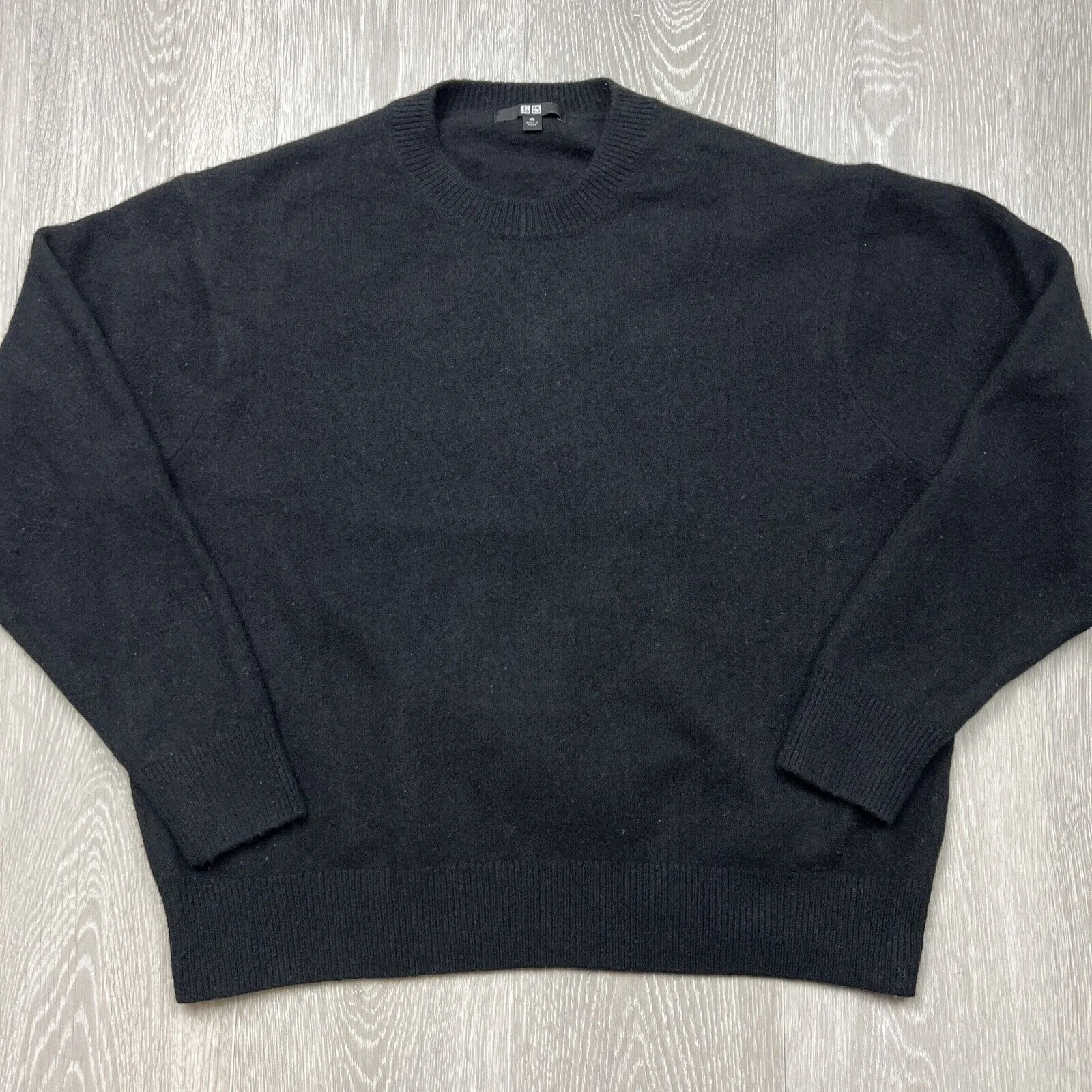 Uniqlo Womens Black 100% Wool Jumper Size XL