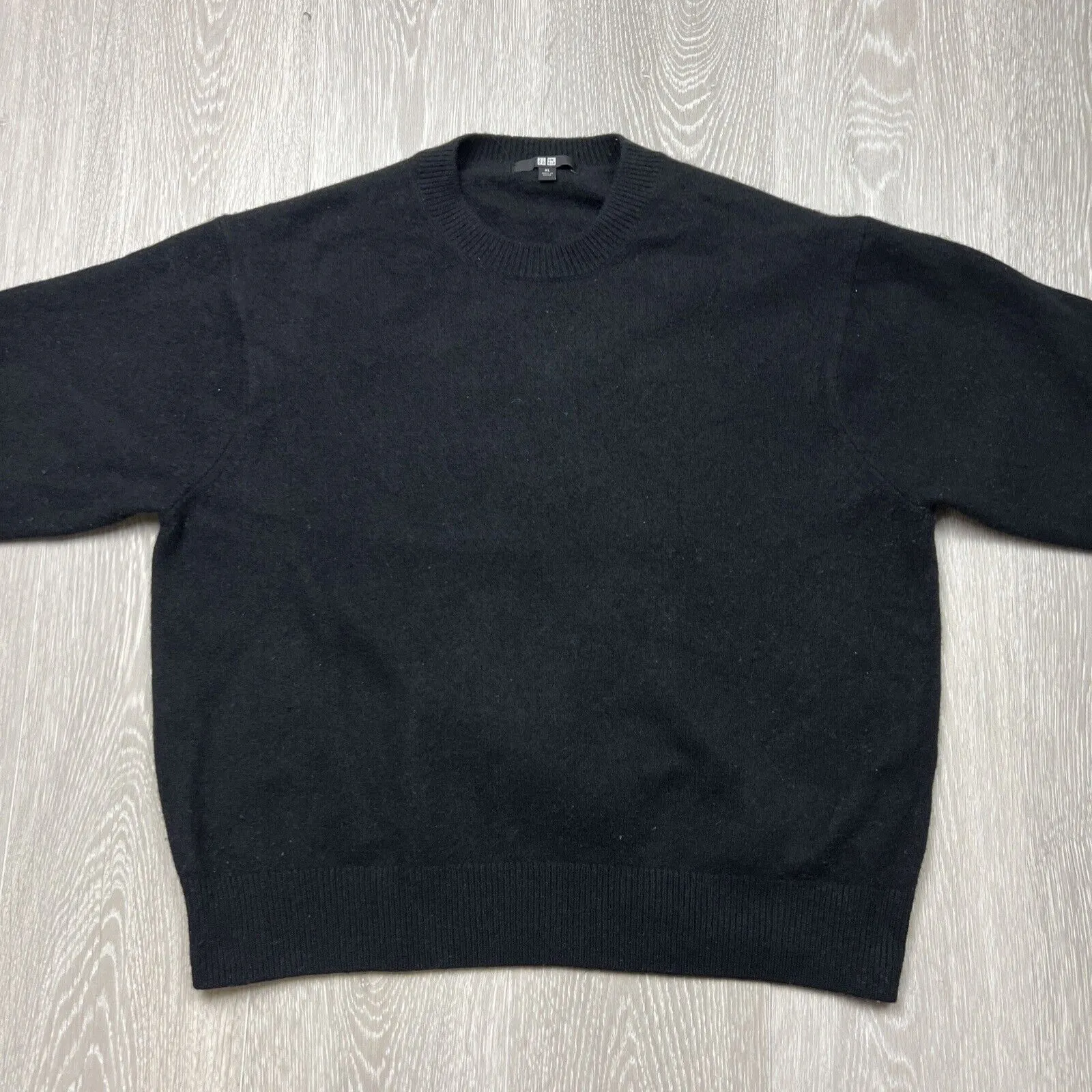 Uniqlo Womens Black 100% Wool Jumper Size XL