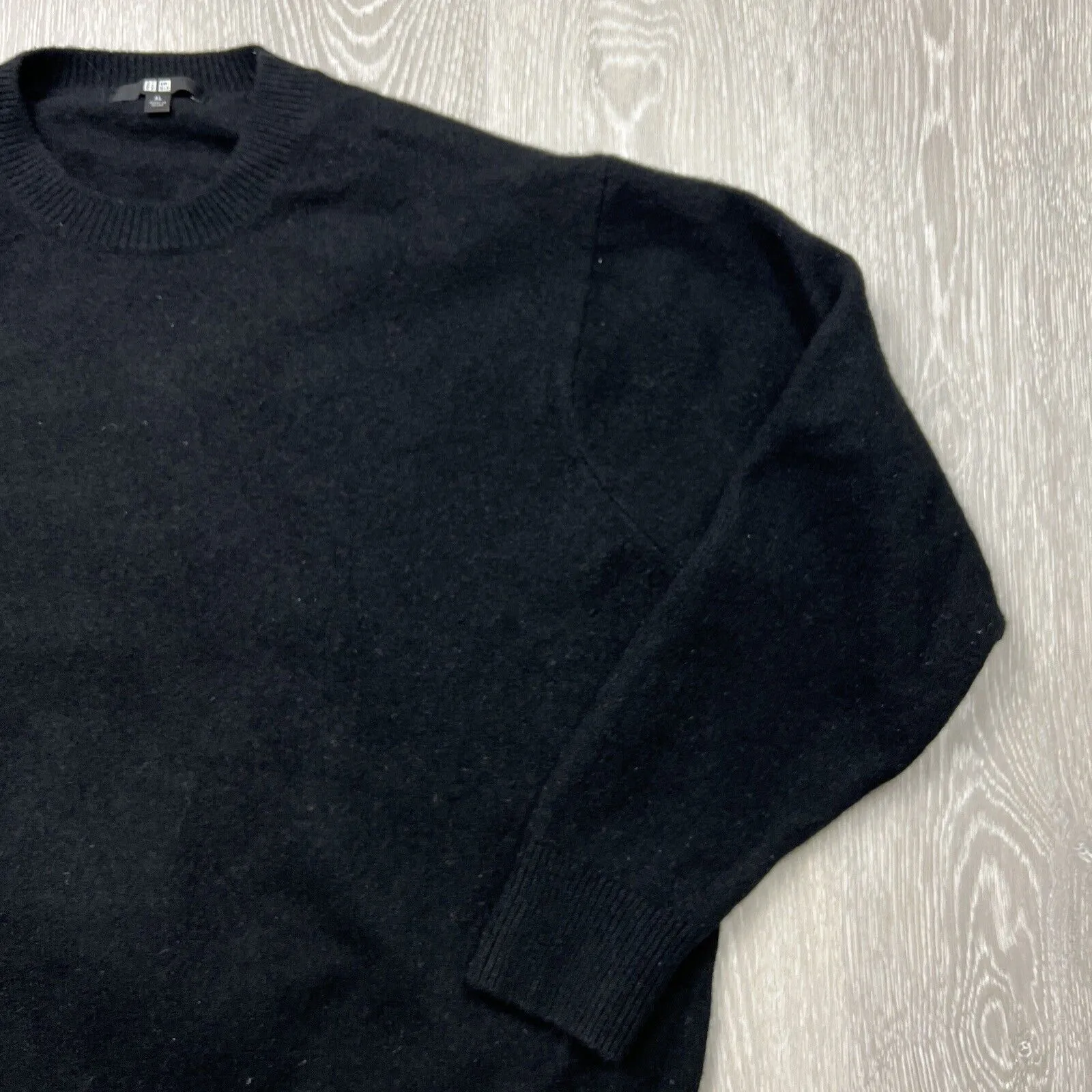 Uniqlo Womens Black 100% Wool Jumper Size XL