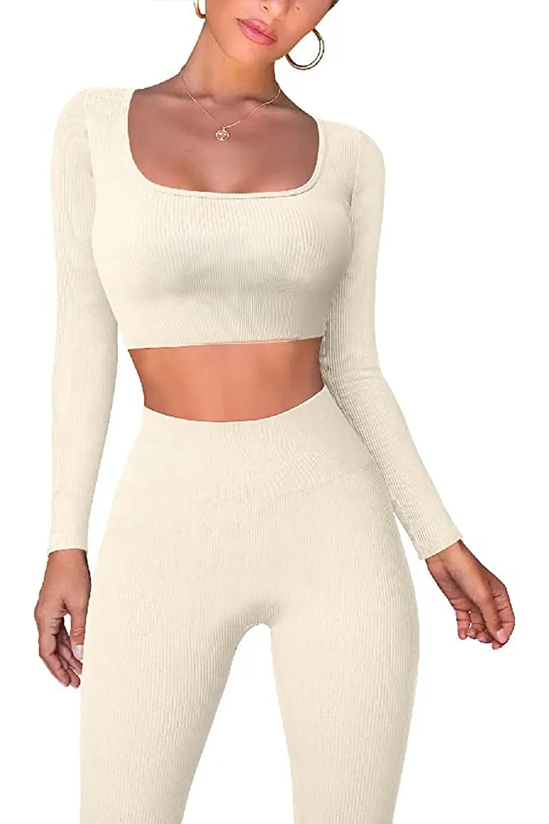 UT3133 Crop Shirt and Tights Workout Set