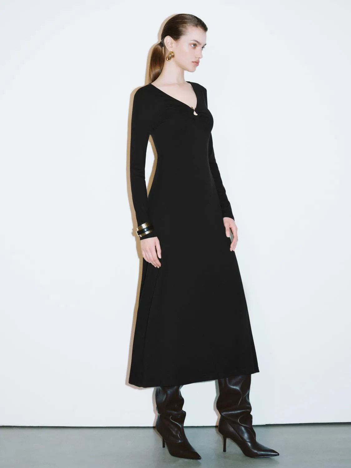 V-Neck A-Line Dresses
