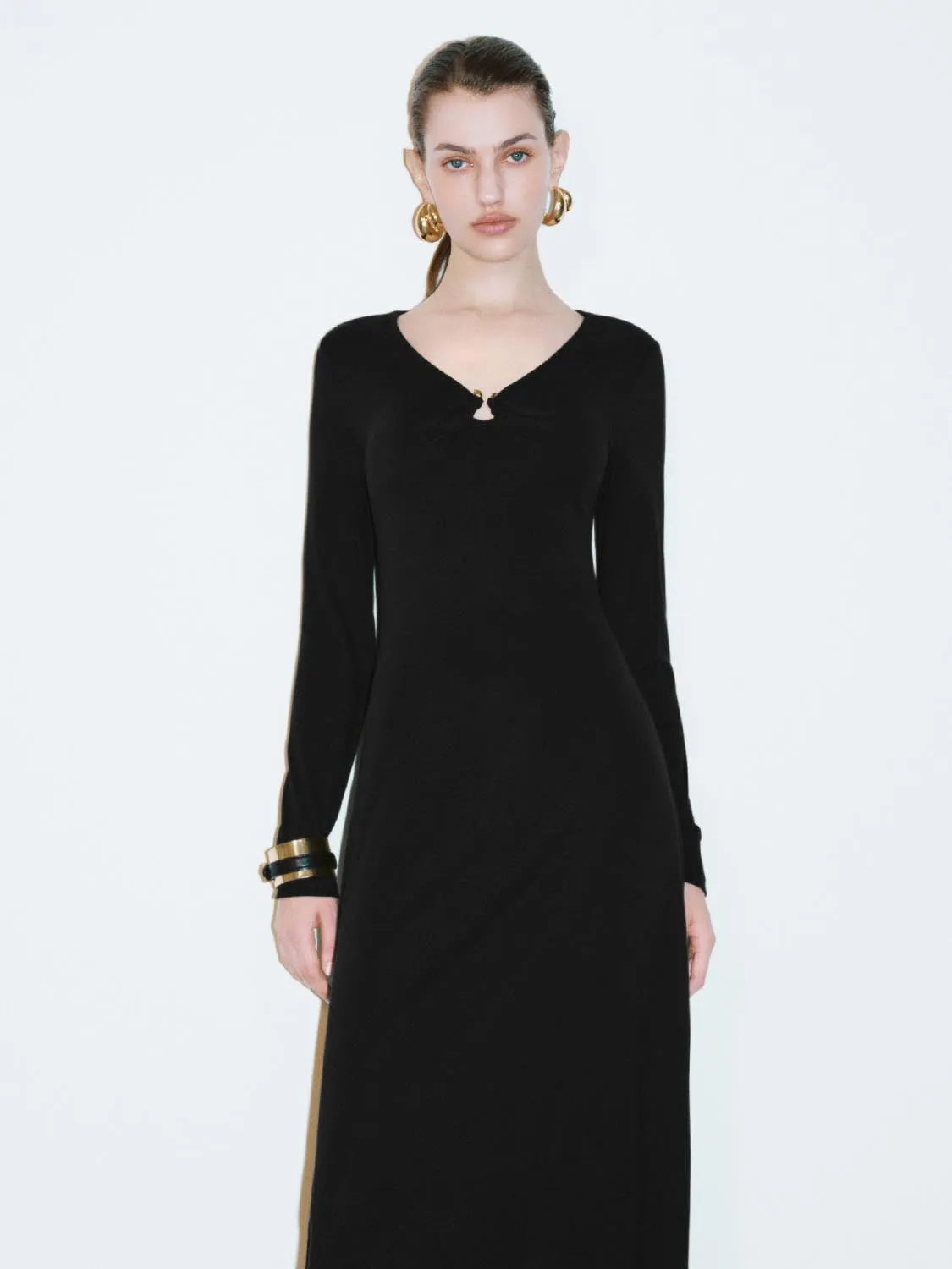 V-Neck A-Line Dresses