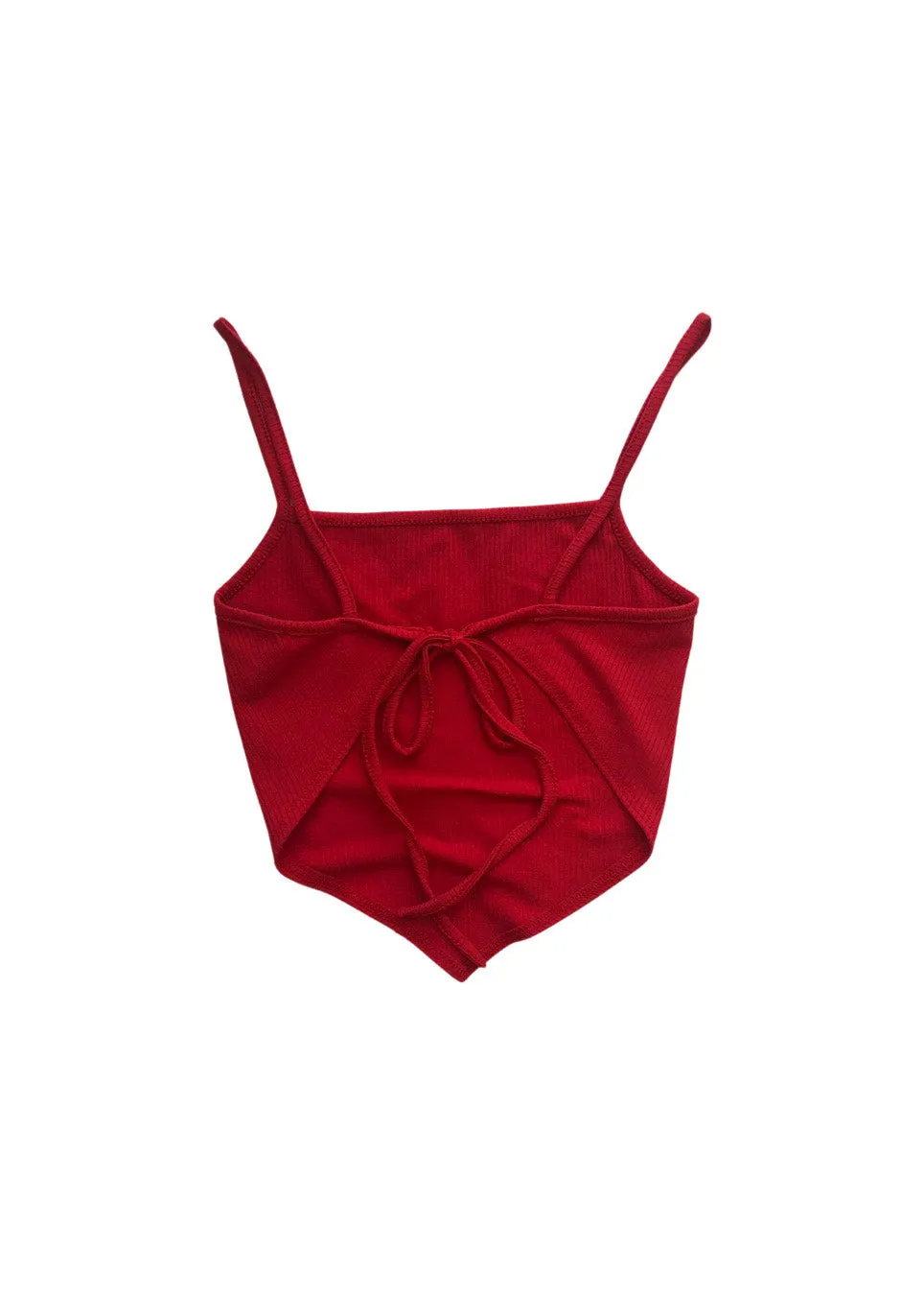 Valentina Cami Crop Top - Red