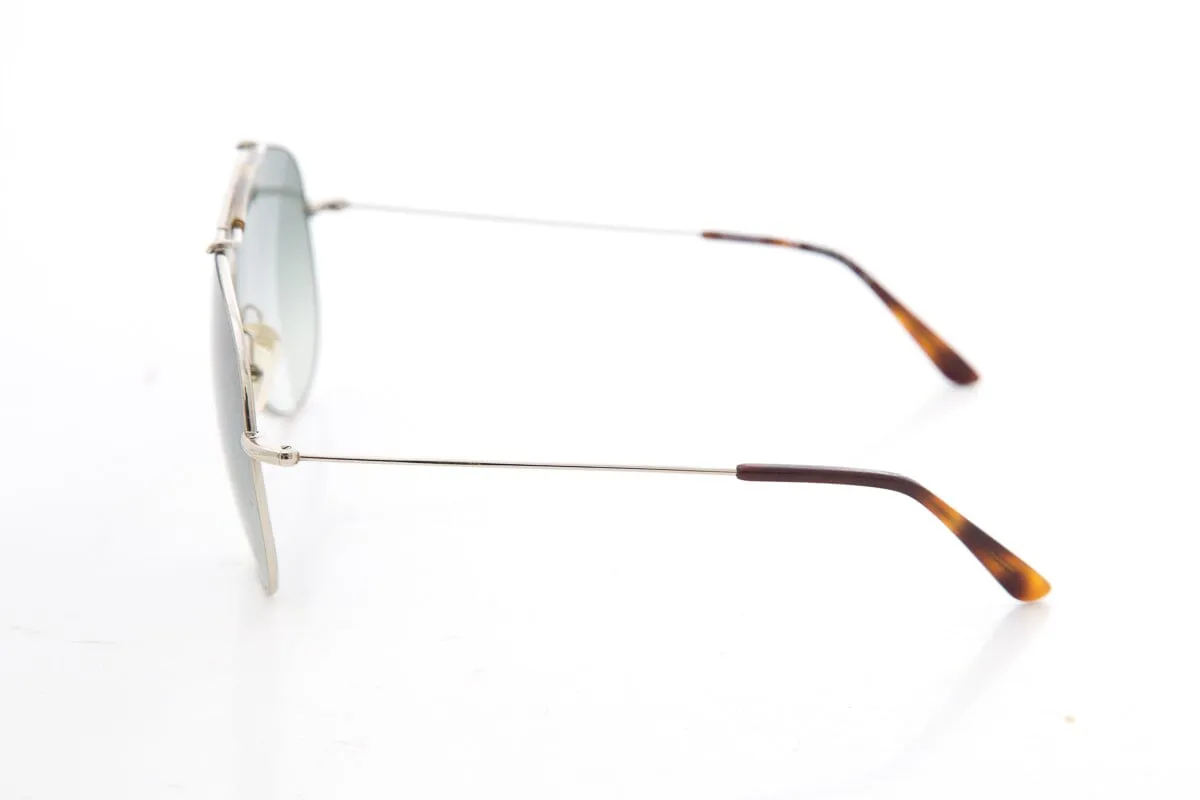 Valentino Silver &  Turtle Shell Detail Aviator Sunglasses