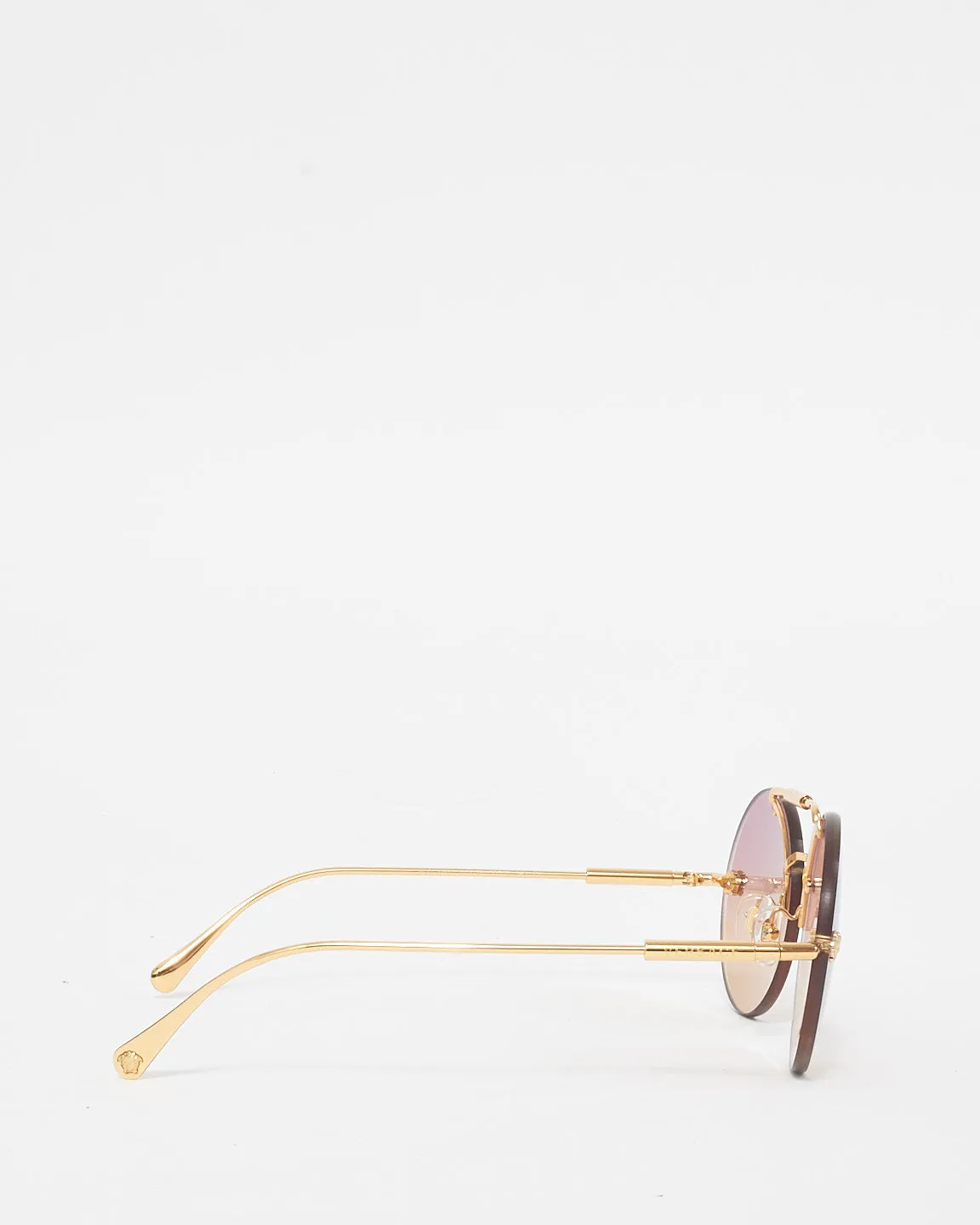 Versace Gold Round Frame Aviator MOD.2244 Sunglassees