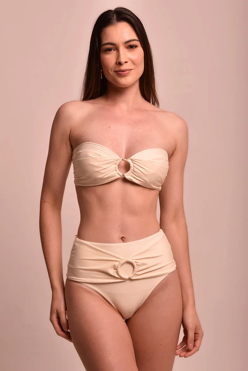 Versatile Bandeau Off White Top - Elegant & Exclusive